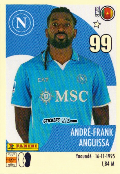 Sticker Frank Zambo Anguissa - Calciatori 2024-2025 n. 393 - Panini