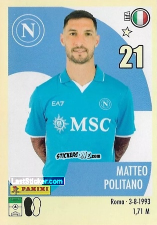 Figurina Matteo Politano - Calciatori 2024-2025 n. 400 - Panini