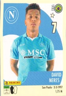 Sticker David Neres - Calciatori 2024-2025 n. 401 - Panini