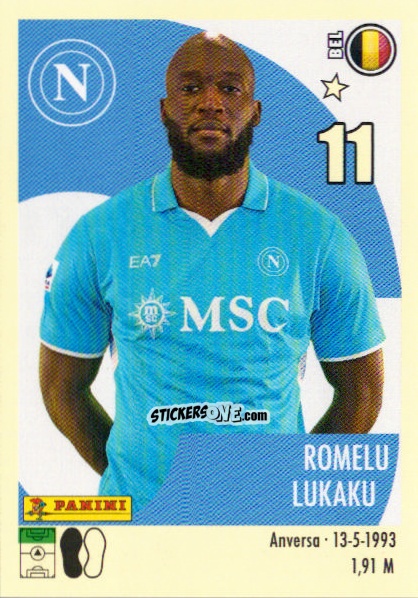 Sticker Romelu Lukaku - Calciatori 2024-2025 n. 402 - Panini