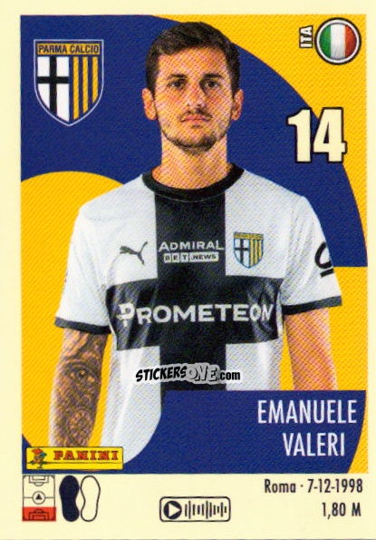 Sticker Emanuele Valeri - Calciatori 2024-2025 n. 412 - Panini