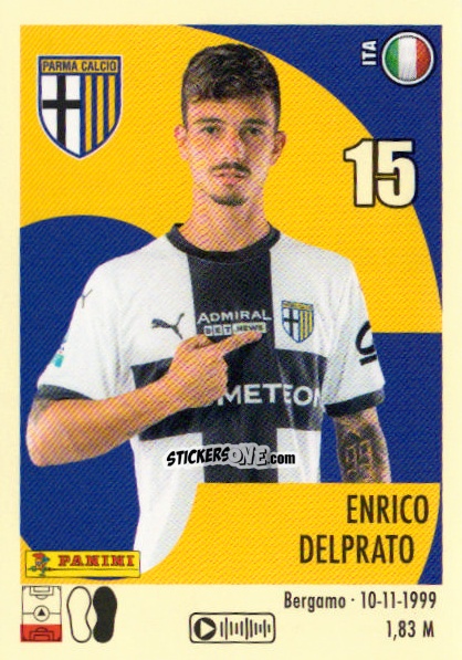 Figurina Enrico Delprato - Calciatori 2024-2025 n. 415 - Panini