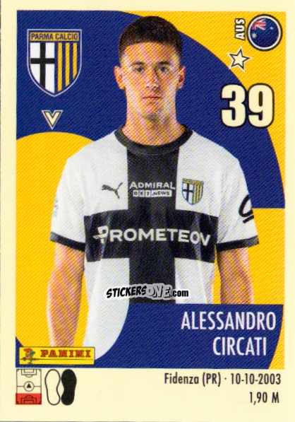 Sticker Alessandro Circati - Calciatori 2024-2025 n. 417 - Panini