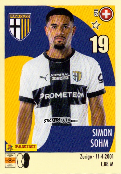 Sticker Simon Sohm - Calciatori 2024-2025 n. 420 - Panini
