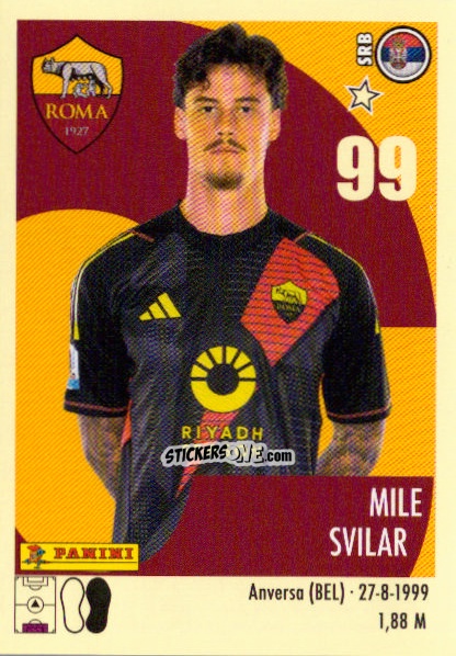 Sticker Mile Svilar - Calciatori 2024-2025 n. 437 - Panini