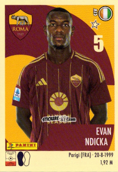 Sticker Evan N'Dicka - Calciatori 2024-2025 n. 441 - Panini