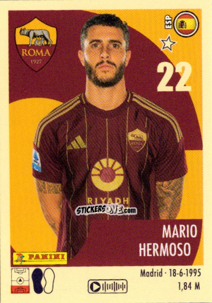 Sticker Mario Hermoso - Calciatori 2024-2025 n. 442 - Panini