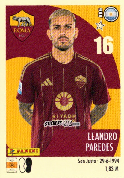 Sticker Leandro Paredes - Calciatori 2024-2025 n. 449 - Panini