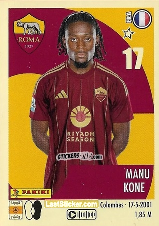 Sticker Manu Koné - Calciatori 2024-2025 n. 450 - Panini