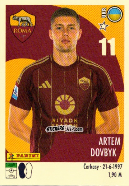 Sticker Artem Dovbyk - Calciatori 2024-2025 n. 455 - Panini