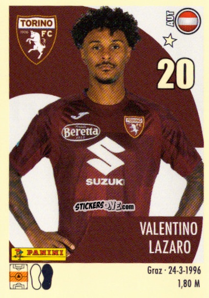 Sticker Valentino Lazaro - Calciatori 2024-2025 n. 475 - Panini