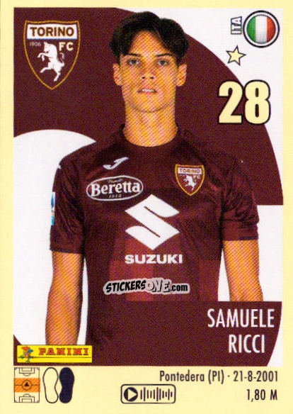 Sticker Samuele Ricci - Calciatori 2024-2025 n. 476 - Panini