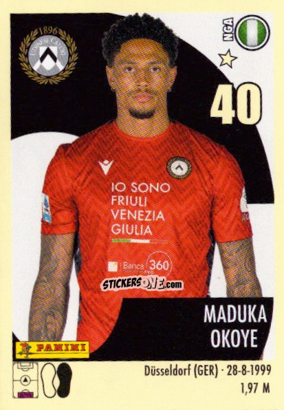 Sticker Maduka Okoye - Calciatori 2024-2025 n. 491 - Panini