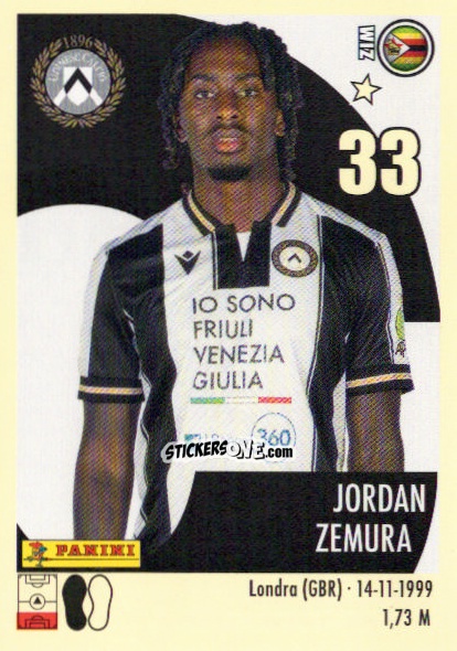 Sticker Jordan Zemura - Calciatori 2024-2025 n. 498 - Panini