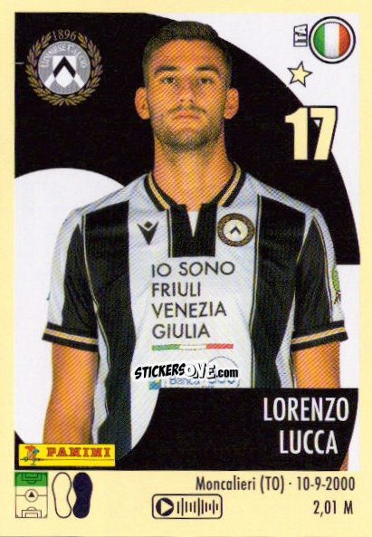 Sticker Lorenzo Lucca - Calciatori 2024-2025 n. 509 - Panini