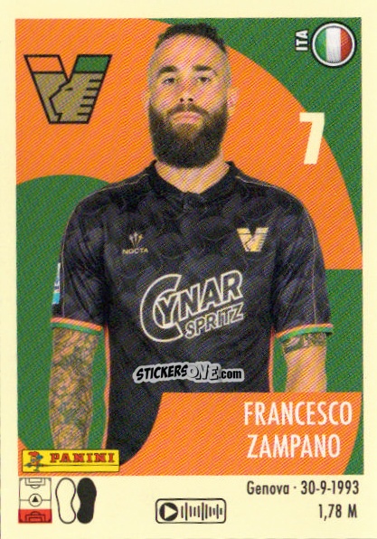 Sticker Francesco Zampano - Calciatori 2024-2025 n. 525 - Panini