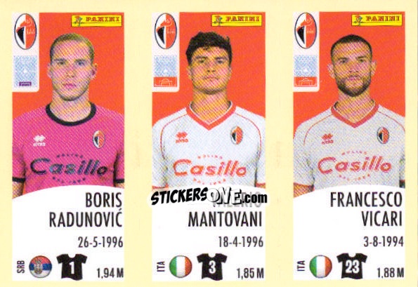 Sticker Boris Radunović / Valerio Mantovani / Francesco Vicari - Calciatori 2024-2025 n. 549 - Panini