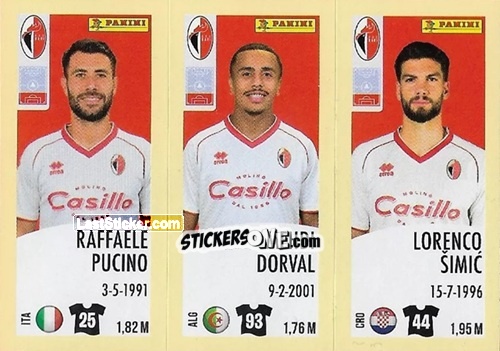 Sticker Raffaele Pucino / Mehdi Dorval / Lorenco Šimić - Calciatori 2024-2025 n. 550 - Panini