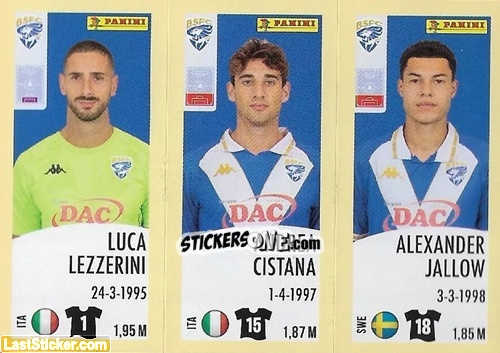 Figurina Luca Lezzerini / Andrea Cistana / Alexander Jallon - Calciatori 2024-2025 n. 555 - Panini