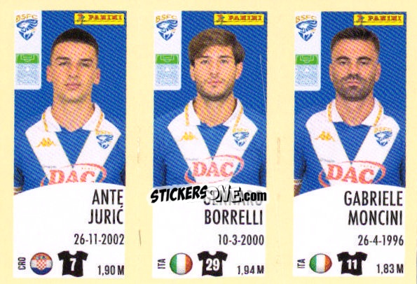 Sticker Ante Matej Jurič / Gennaro Borrelli / Gabriele Moncin - Calciatori 2024-2025 n. 559 - Panini