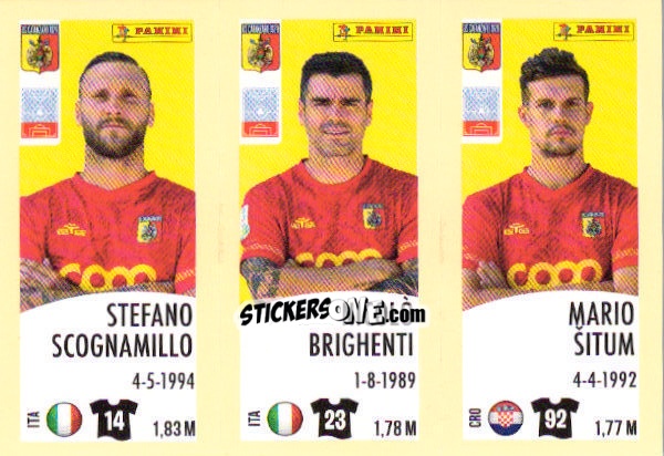 Sticker Stefano Scognamillo / Nicolo Brighenti / Mario Šitum - Calciatori 2024-2025 n. 569 - Panini