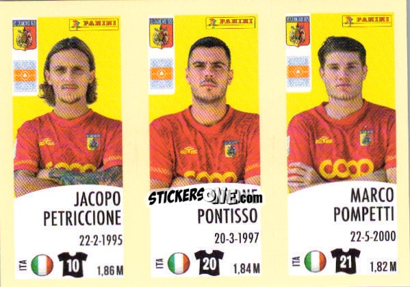 Sticker Jacopo Petriccione / Simone Pontisso / Marco Pompetti - Calciatori 2024-2025 n. 570 - Panini