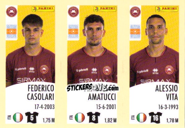 Sticker Federico Casolari / Francesco Amatucci / Alessio Vita - Calciatori 2024-2025 n. 583 - Panini
