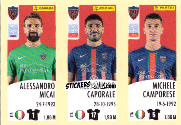 Sticker Alessandro Micai / Alessandro Caporale / Michele Camporese - Calciatori 2024-2025 n. 588 - Panini