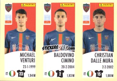 Sticker Michael Venturi / Baldovino Cimino / Christian Dalle Mura - Calciatori 2024-2025 n. 589 - Panini