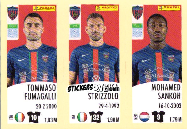 Sticker Tommaso Fumagalli / Luca Strizzolo / Mohamed Sankoh - Calciatori 2024-2025 n. 592 - Panini