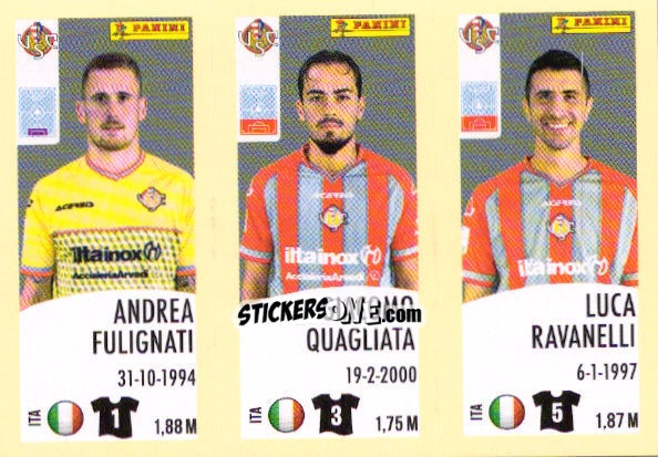 Sticker Andrea Fulignati / Giacomo Quagliata / Luca Ravanelli - Calciatori 2024-2025 n. 594 - Panini