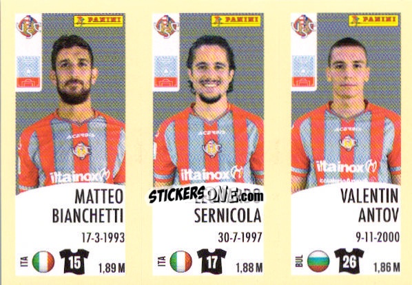 Sticker Matteo Bianchetti / Leonardo Sernicola / Valentin Antonov - Calciatori 2024-2025 n. 595 - Panini