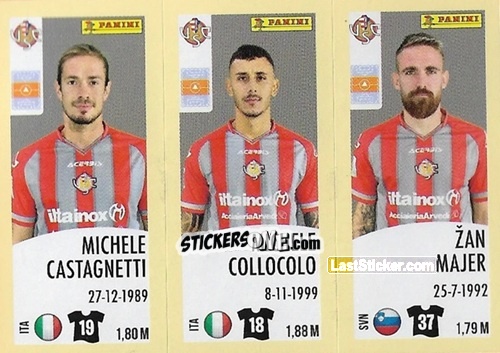 Sticker Michele Castagnetti / Michele Collocolo / Žan Majer - Calciatori 2024-2025 n. 596 - Panini