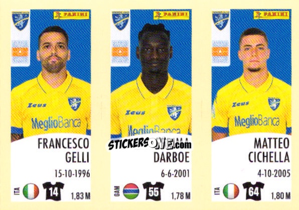 Sticker Francesco Gelli / Ebrima Darboe / Matteo Cichella - Calciatori 2024-2025 n. 603 - Panini
