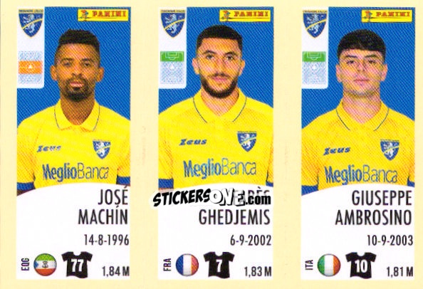 Sticker José Machín / Fares Ghedjemis / Giuseppe Ambrosino - Calciatori 2024-2025 n. 604 - Panini