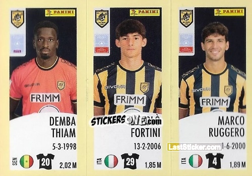 Sticker Demba Thiam / Niccolo Fortini / Marco Ruggero - Calciatori 2024-2025 n. 607 - Panini