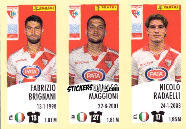Sticker Fabrizio Brignani / Tommaso Maggioni / Nicolo Radaelli - Calciatori 2024-2025 n. 615 - Panini