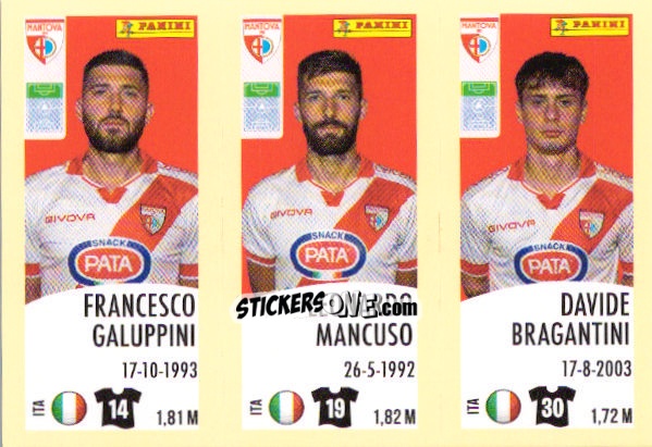 Sticker Francesco Galuppini / Leonardo Mancuso / Davide Bragantini - Calciatori 2024-2025 n. 618 - Panini