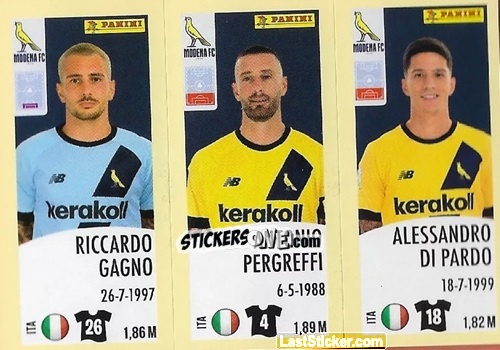 Sticker Riccardo Gagno / Antonio Pergreffi / Alessandro Di Pardo - Calciatori 2024-2025 n. 620 - Panini