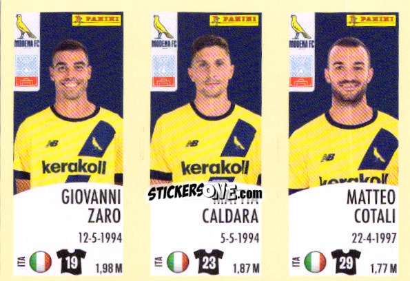 Sticker Giovanni Zaro / Mattia Caldara / Matteo Cotali - Calciatori 2024-2025 n. 621 - Panini