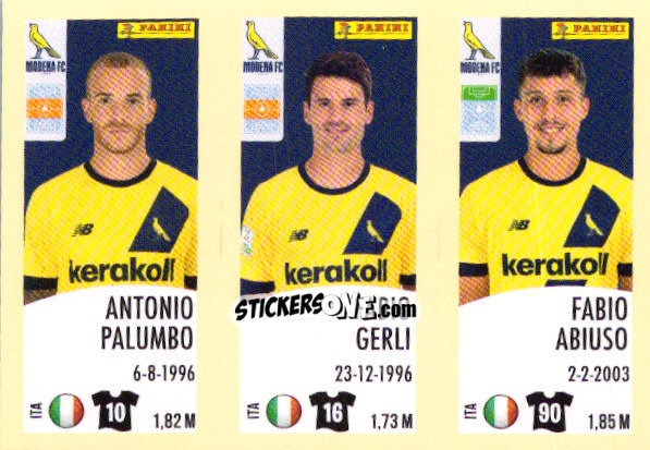Sticker Antonio Palumbo / Fabio Gerli / Fabio Abiuso - Calciatori 2024-2025 n. 623 - Panini