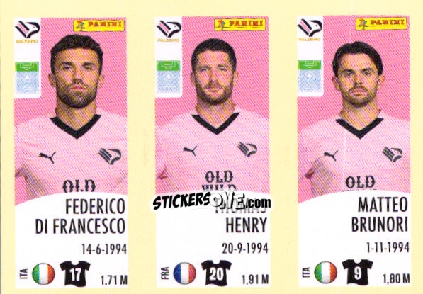 Sticker Federico Di Francesco / Thomas Henry / Matteo Brunori - Calciatori 2024-2025 n. 631 - Panini