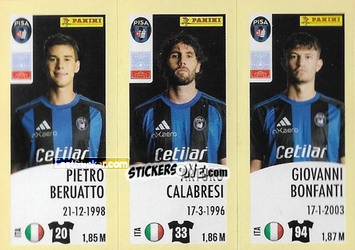 Sticker Pietro Beruatto / Arturo Calabresi / Giovanni Bonfanti - Calciatori 2024-2025 n. 634 - Panini
