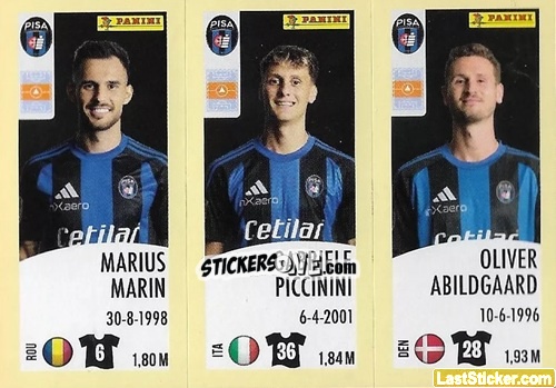Cromo Marius Marin / Gabriele Piccinini / Oliver Abildgaard - Calciatori 2024-2025 n. 635 - Panini