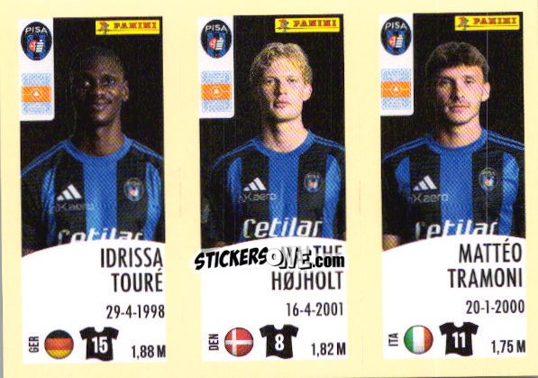 Sticker Idrissa Touré / Malthe Højholt / Matteo Tramoni - Calciatori 2024-2025 n. 636 - Panini