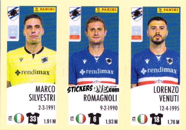 Sticker Marco Silvestri / Simone Romagnoli / Lorenzo Venuti - Calciatori 2024-2025 n. 653 - Panini
