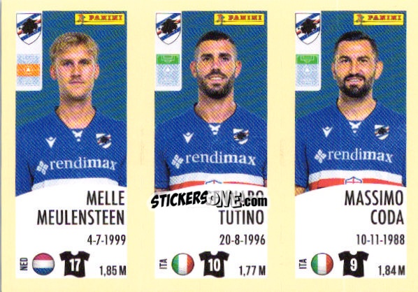 Sticker Melle Meulensteen / Gennaro Tutino / Massimo Coda - Calciatori 2024-2025 n. 657 - Panini