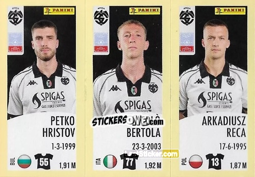 Sticker Petko Hristov / Nicolo Bertola / Arkadiusz Reca - Calciatori 2024-2025 n. 667 - Panini