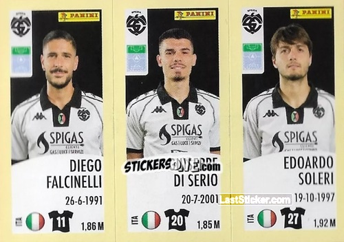 Sticker Diego Falcinelli / Giuseppe Di Serio / Edoardo Soleri - Calciatori 2024-2025 n. 670 - Panini