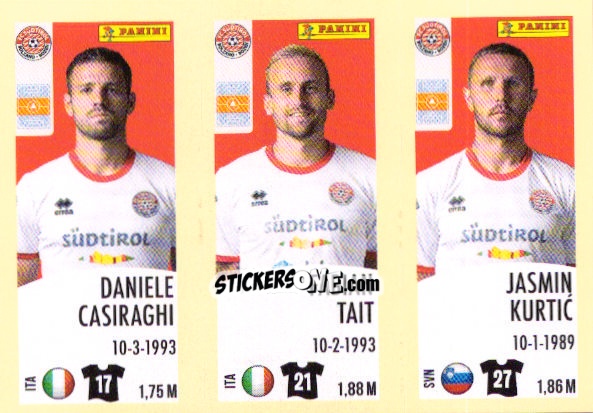 Sticker Daniele Casiraghi / Fabian Tait / Jasmin Kurtić - Calciatori 2024-2025 n. 675 - Panini